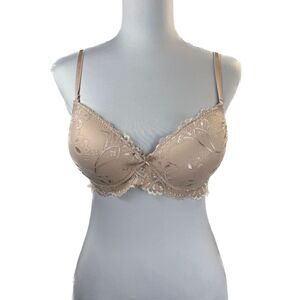 René Rofé Lingerie | Beige Lace Push Up Underwire Bra 36C Style B21865H3